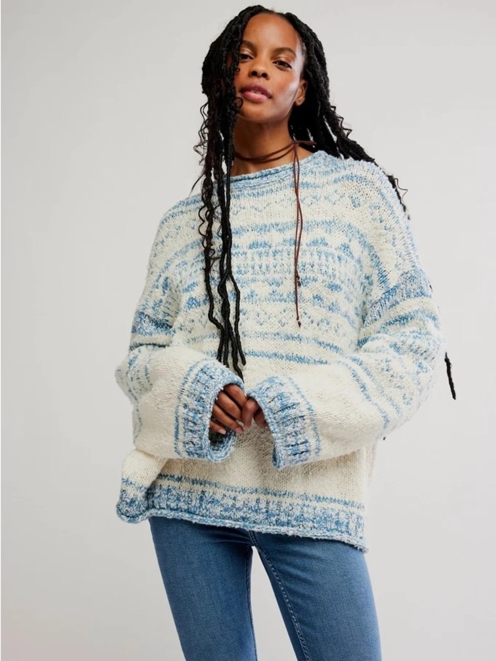 Free People Dani Pattern Sweater NWT